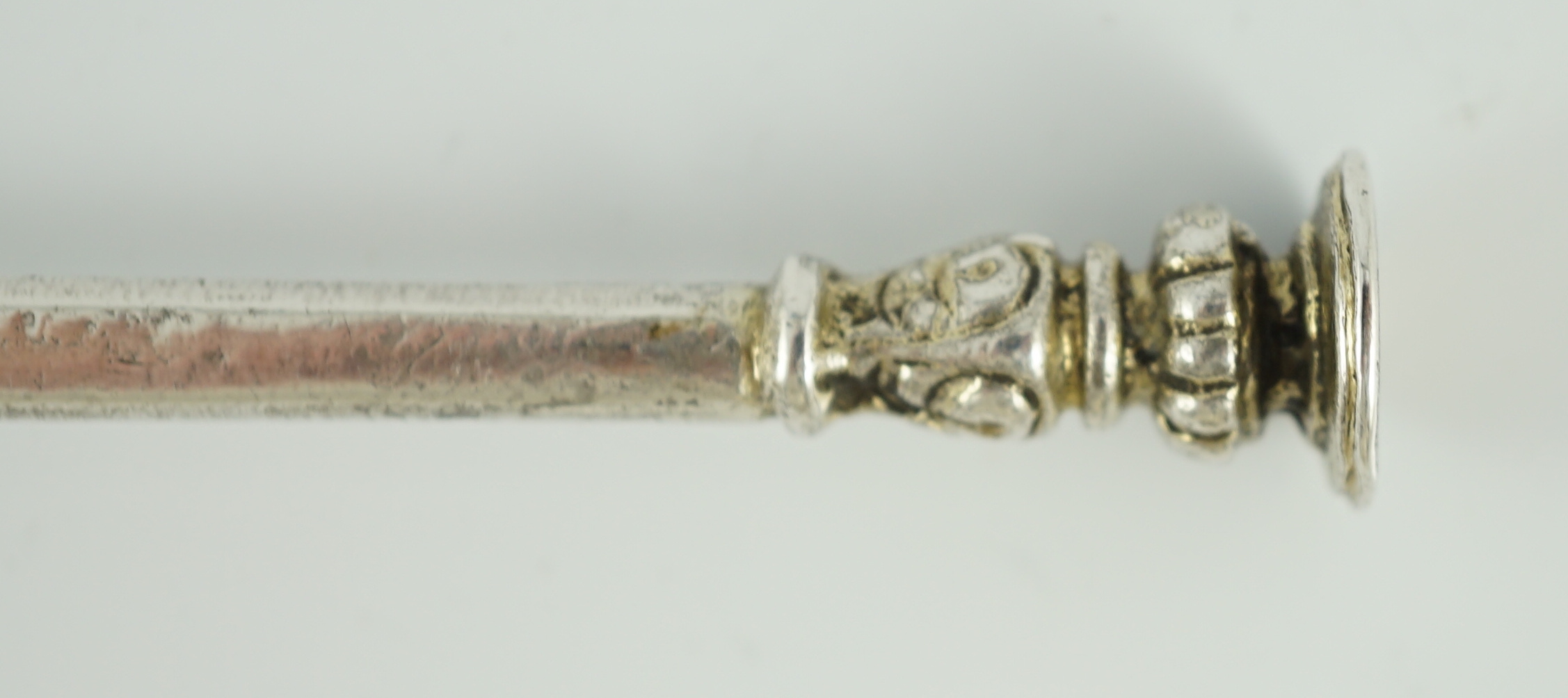 A James I silver seal top spoon, by William Cawdell